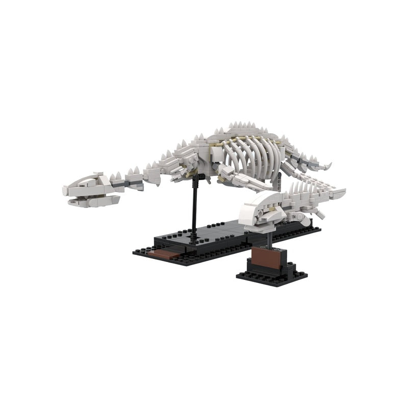 Plesiosaurus And Armored Fish MOC Fossil Building Kit | Marine Display Model - 1
