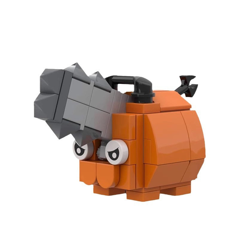 pochita chainsaw man moc brickheadz | lego compatible 70pcs - 1