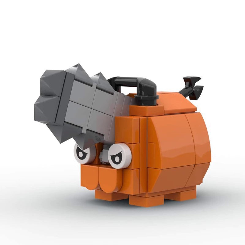 pochita chainsaw man moc brickheadz | lego compatible 70pcs - 3