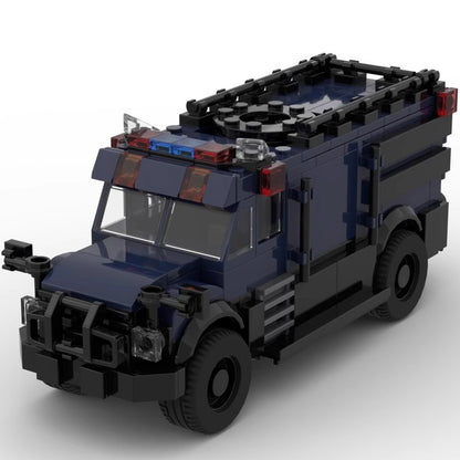 police swat van building set | 296 pcs | lego compatible - 1