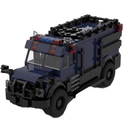 police swat van building set | 296 pcs | lego compatible - 2