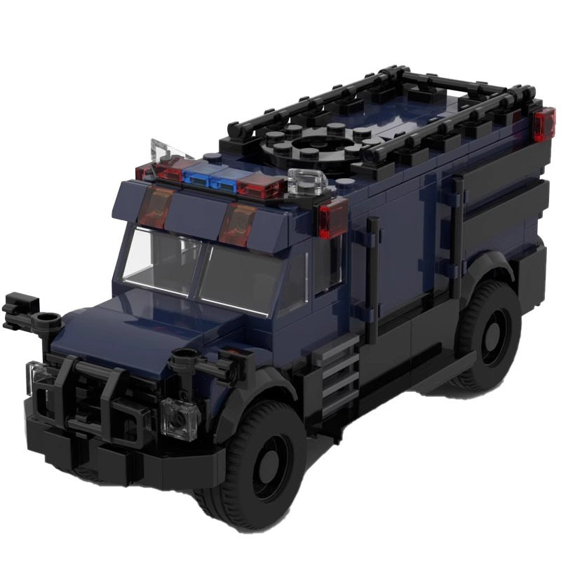police swat van building set | 296 pcs | lego compatible - 3