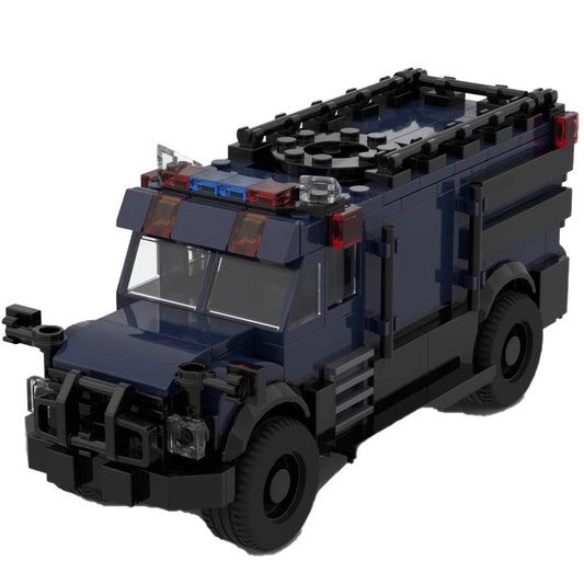 police swat van building set | 296 pcs | lego compatible - 3