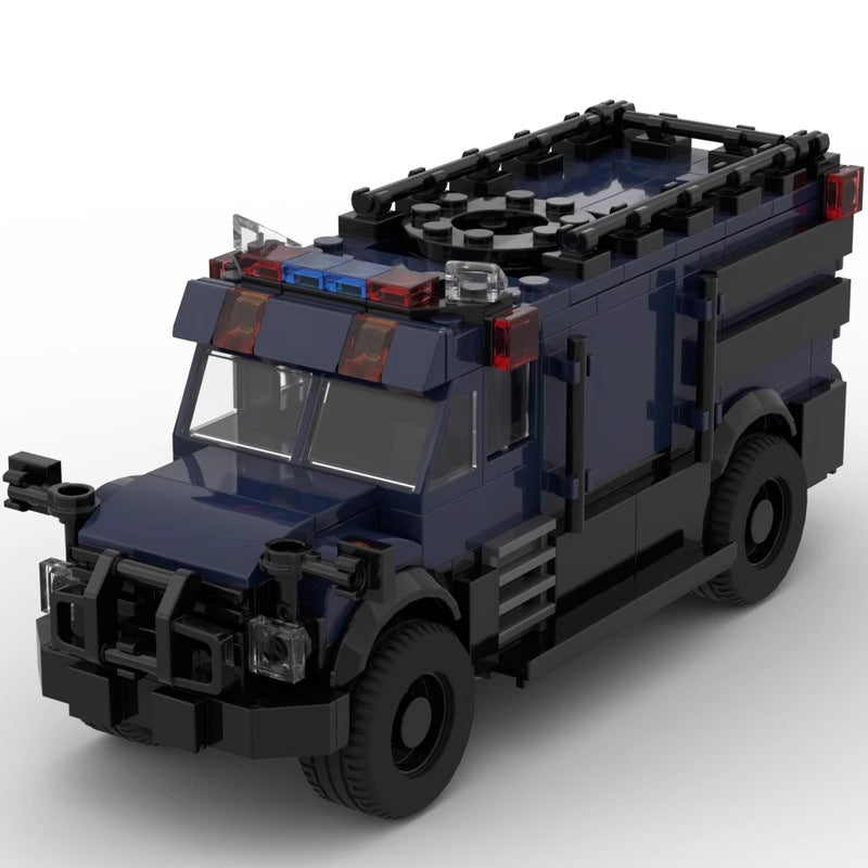 police swat van building set | 296 pcs | lego compatible - 4