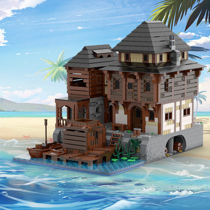 port tavern building set | lego compatible - 1