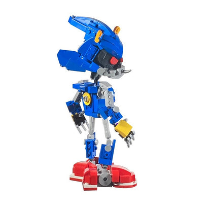 Posable Blue Cybernetic Hedgehog MOC Building Kit | Robot Animal Model - 6
