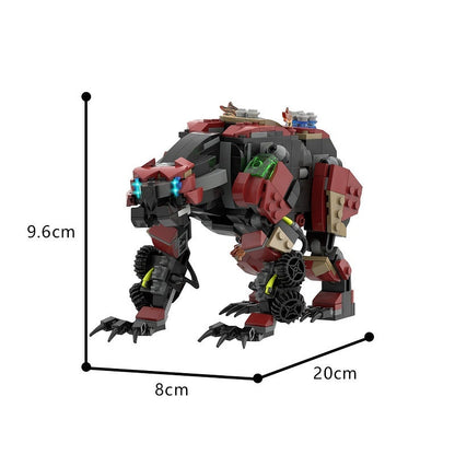 Post-Apocalyptic Bionic Fire Bear Mecha MOC Building Kit - 3