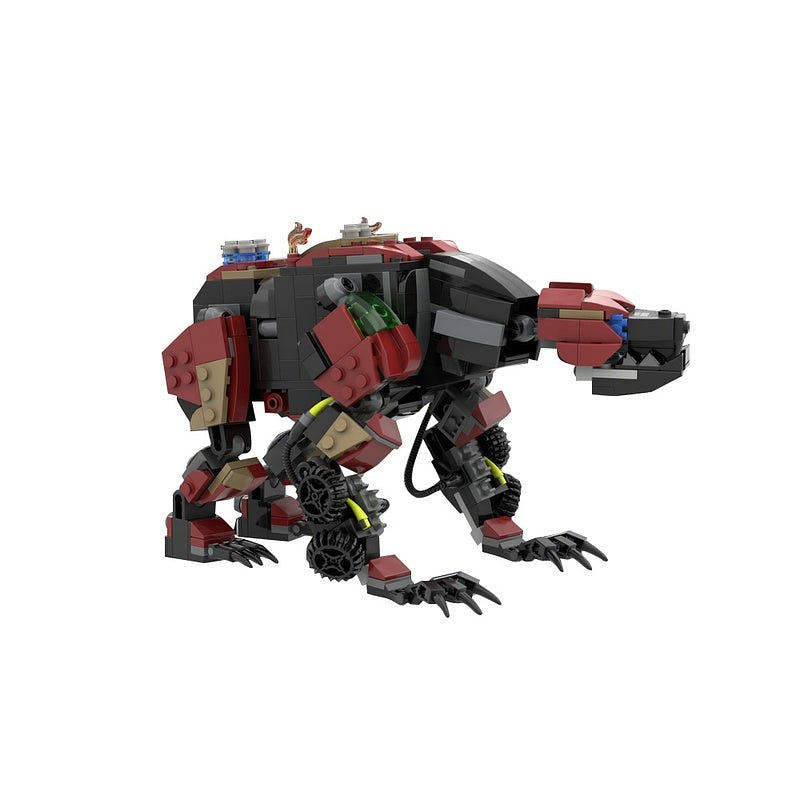 Post-Apocalyptic Bionic Fire Bear Mecha MOC Building Kit - 4