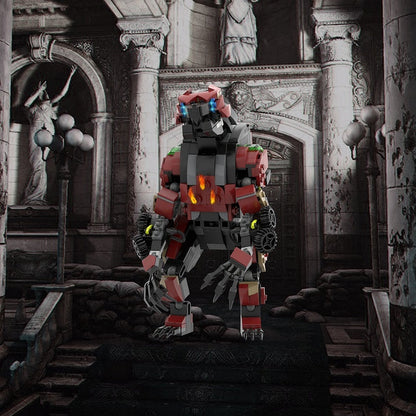 Post-Apocalyptic Bionic Fire Bear Mecha MOC Building Kit - 5