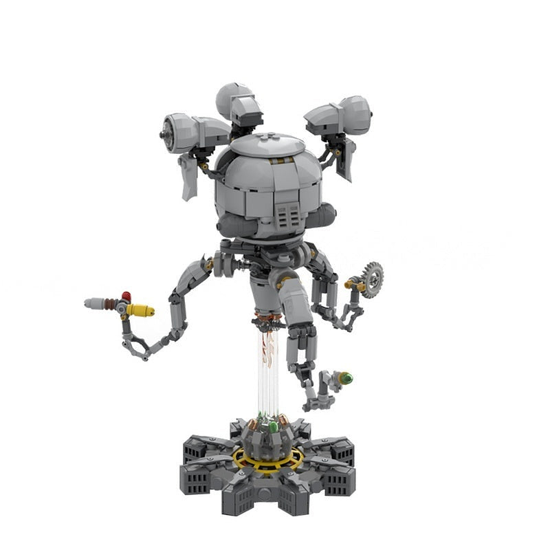 Post-Apocalyptic Floating Service Robot MOC Building Kit | Robot Model - 2