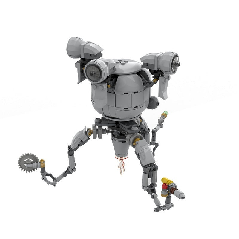 Post-Apocalyptic Floating Service Robot MOC Building Kit | Robot Model - 3