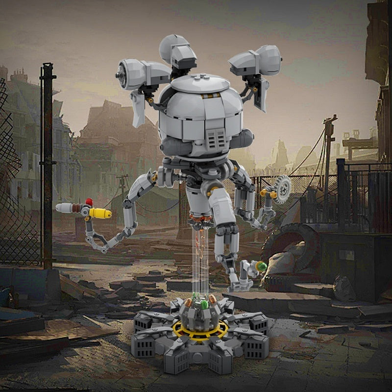 Post-Apocalyptic Floating Service Robot MOC Building Kit | Robot Model - 4