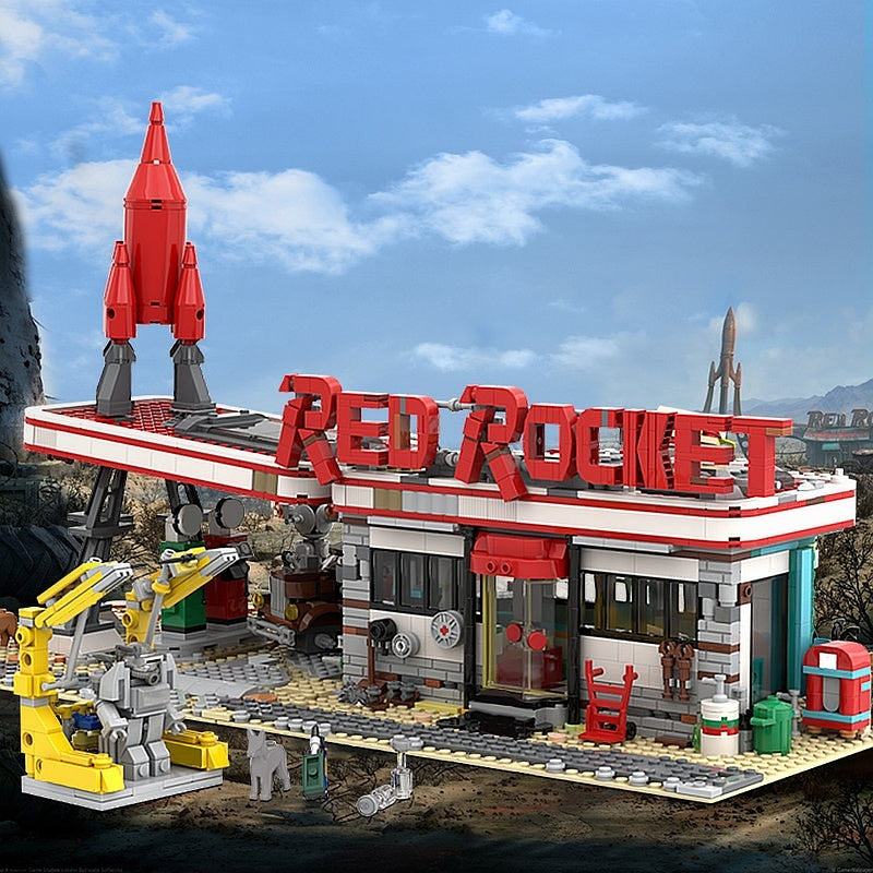 Post-Apocalyptic Gas Station MOC Modular Building Kit - 3