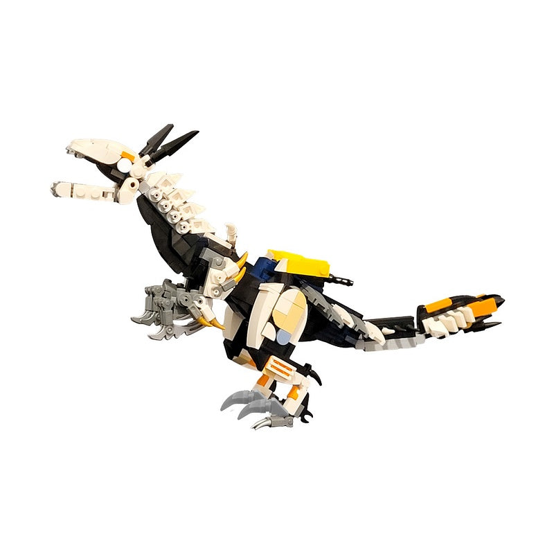 Post-Apocalyptic Mechanical Raptor Dinosaur Building Kit | LEGO-Compatible MOC - 2