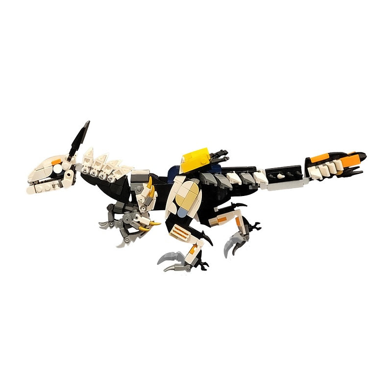 Post-Apocalyptic Mechanical Raptor Dinosaur Building Kit | LEGO-Compatible MOC - 5