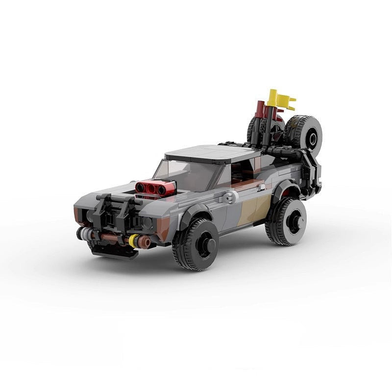 Post-Apocalyptic Muscle Car MOC Building Kit | Wasteland Vehicle Model - 1