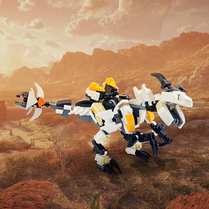 Post-Apocalyptic Robotic Raptor Mech Creature Building Kit | LEGO-Compatible MOC  - 1
