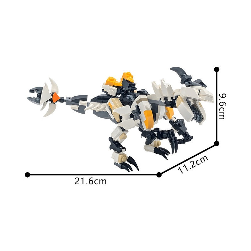 Post-Apocalyptic Robotic Raptor Mech Creature Building Kit | LEGO-Compatible MOC  - 4