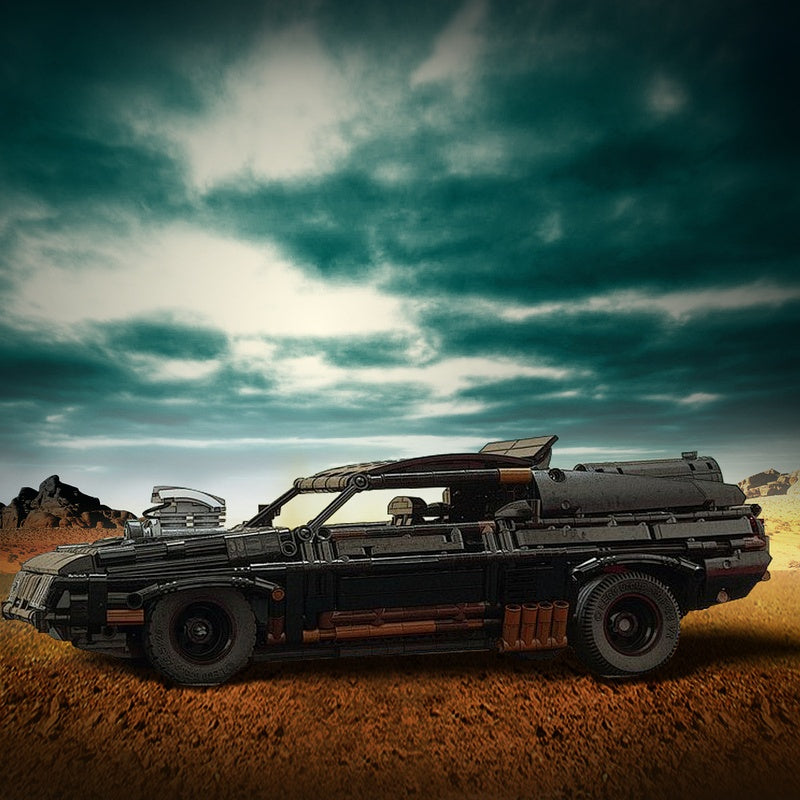Post-Apocalyptic V8 Interceptor Car Building Kit | LEGO-Compatible MOC - 1