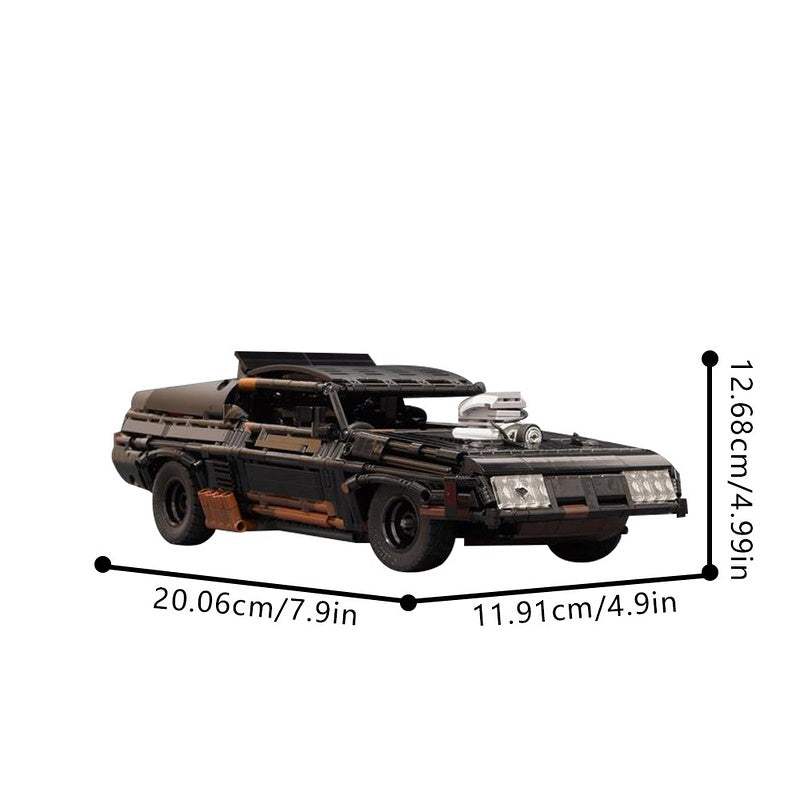 Post-Apocalyptic V8 Interceptor Car Building Kit | LEGO-Compatible MOC - 3