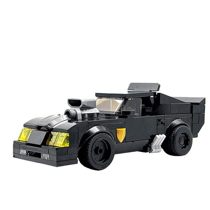 Post-Apocalyptic V8 Interceptor Muscle Car Building Kit | Compatible MOC - 2
