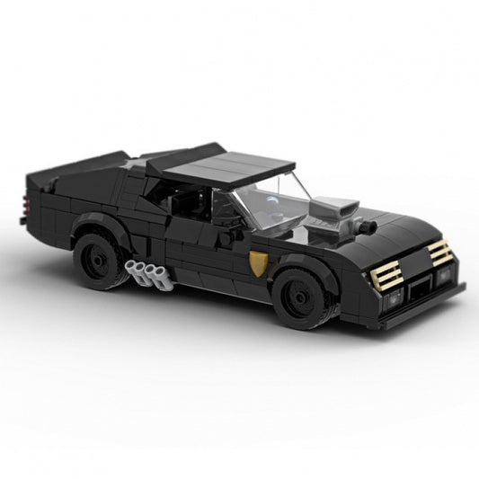 Post-Apocalyptic V8 Interceptor Muscle Car Building Kit | LEGO-Compatible MOC - 1