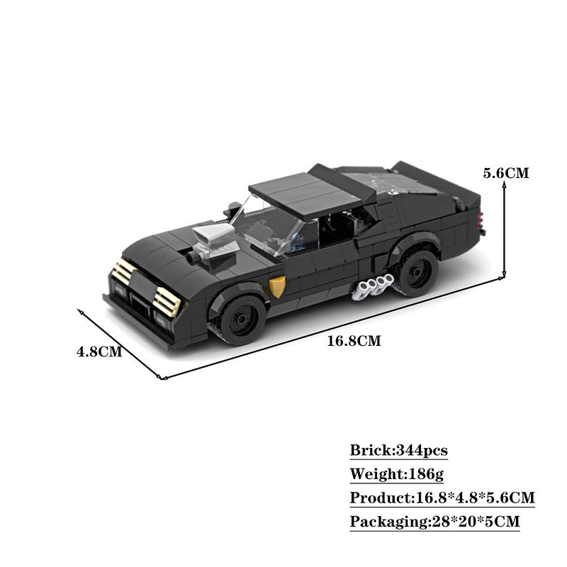 Post-Apocalyptic V8 Interceptor Muscle Car Building Kit | LEGO-Compatible MOC - 3
