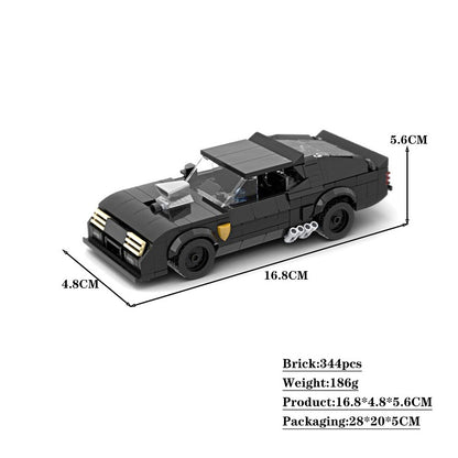Post-Apocalyptic V8 Interceptor Muscle Car Building Kit | LEGO-Compatible MOC - 3