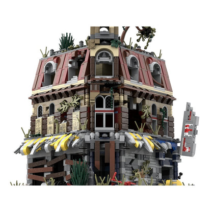 Postapocalyptic Corner Café MOC Modular Building Kit - 6