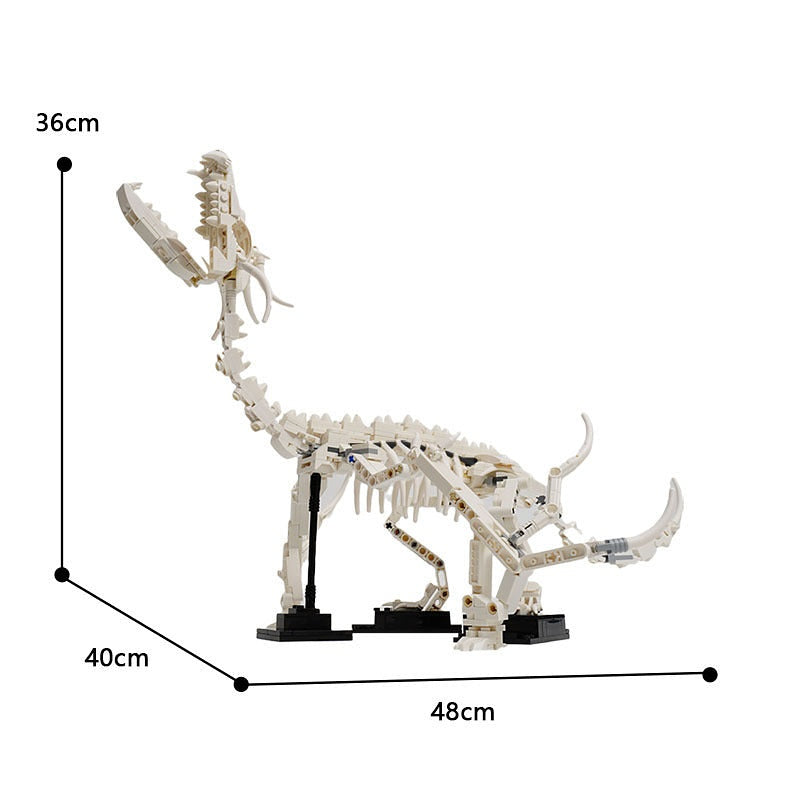 Prehistoric Dragon Fossil MOC Building Kit | Ancient Creature Display Model - 4
