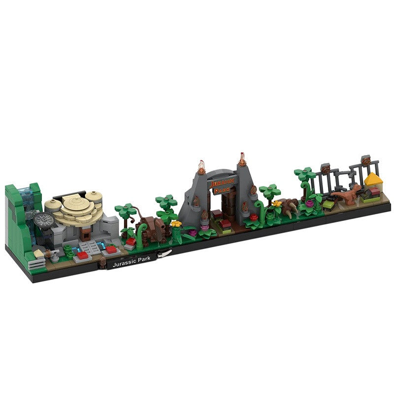 Prehistoric Island Skyline Building Kit | LEGO-Compatible MOC - 1