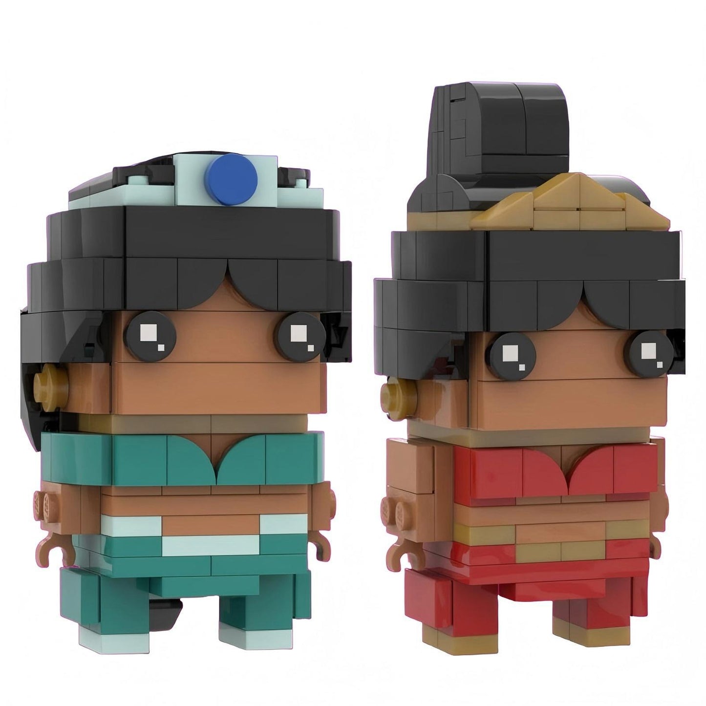 princess jasmine brickheadz building kit | aladdin | moc-81622 - 3