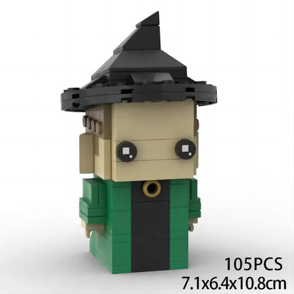 professor mcgonagall brickheadz moc building set | harry potter | compatible with lego - 3