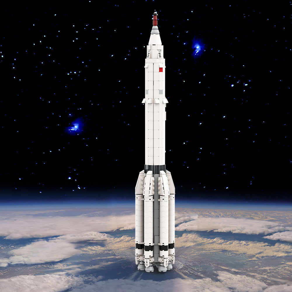 Proton K with LK-1 Circumlunar Spacecraft Building Kit | LEGO-Compatible MOC - 3