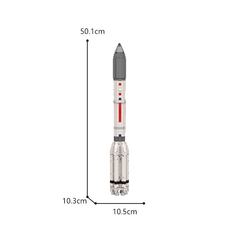 Proton M Rocket MOC Building Kit | 1:110 Scale Space Launch Vehicle Model - 9