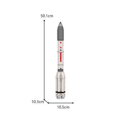 Proton M Saturn V Scale Building Kit | 1:110 Scale | LEGO-Compatible MOC - 9