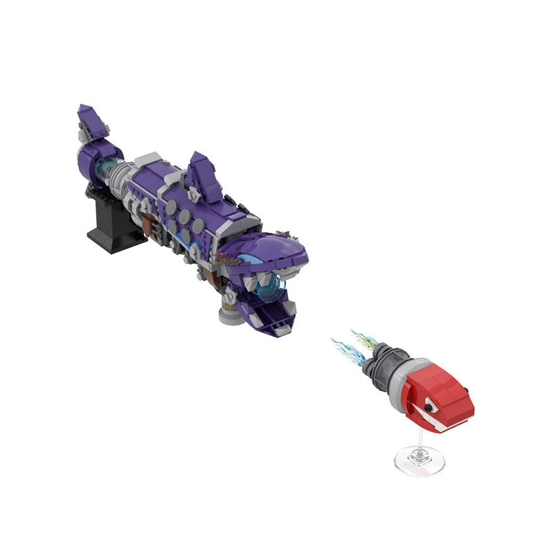 Punk Style Shark Rocket Launcher MOC Building Kit - 1