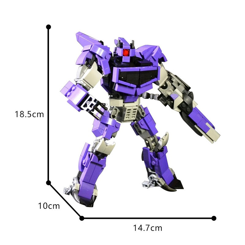 Purple Cyclops Combat Mecha MOC Building Kit - 4