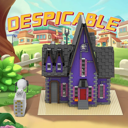 Purple Gothic Suburban House MOC Building Kit - 2