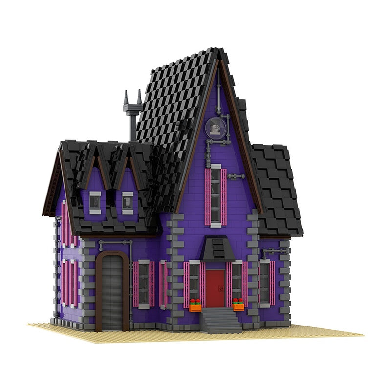 Purple Gothic Suburban House MOC Building Kit - 5