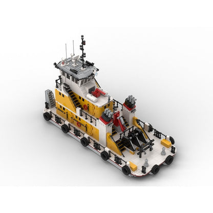 Pusher Barge Tug MOC Building Kit | 2454PCS River Transport Model - 4