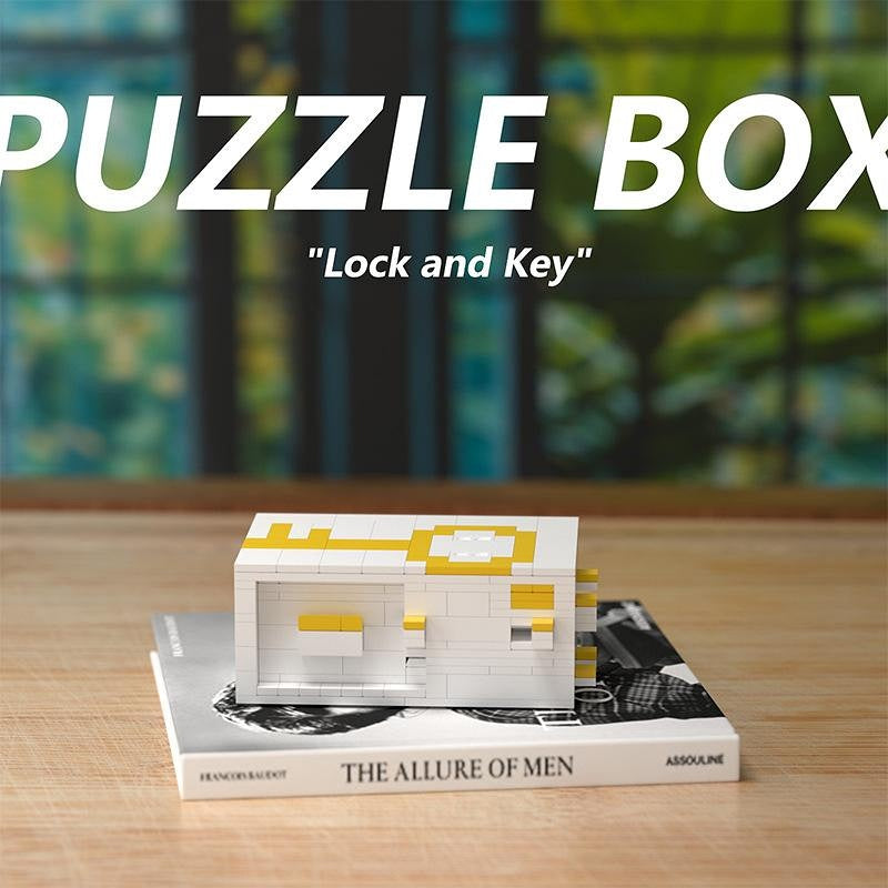Puzzle Box MOC Building Kit | Lock And Key Mechanical Puzzle Model - 4