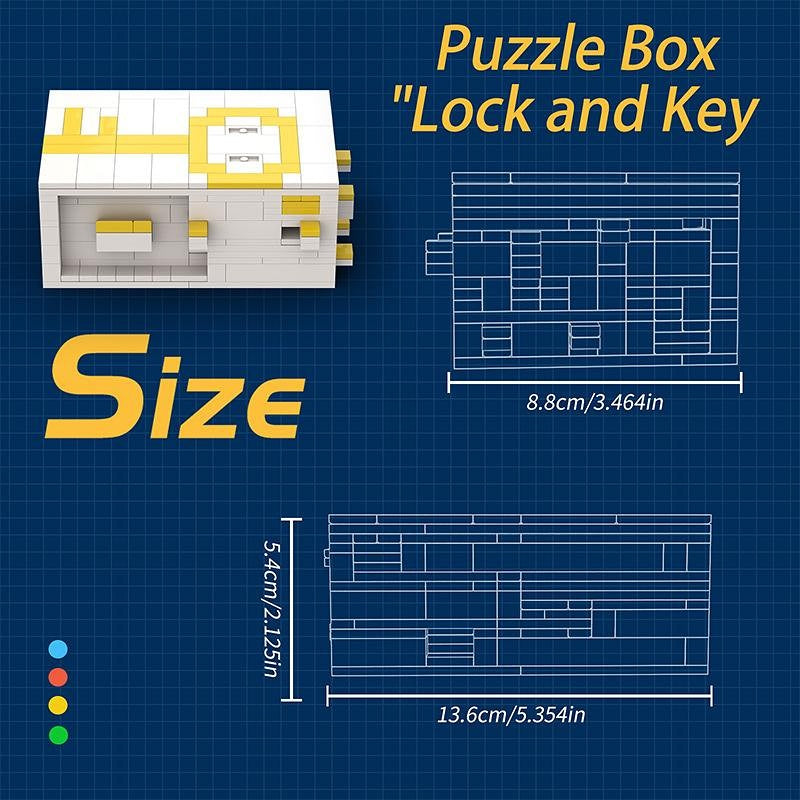 Puzzle Box MOC Building Kit | Lock And Key Mechanical Puzzle Model - 7