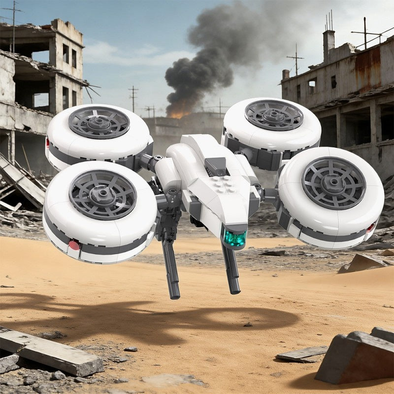 Quad-Rotor Combat Drone MOC Building Kit | Futuristic Aerial Machine - 2