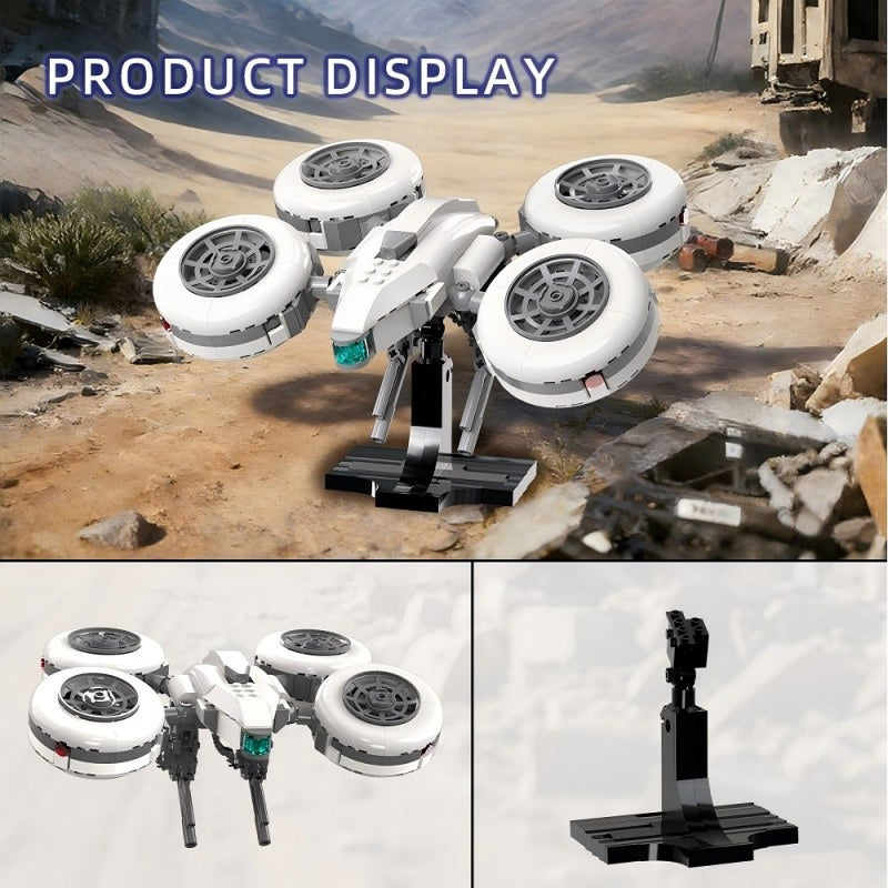 Quad-Rotor Combat Drone MOC Building Kit | Futuristic Aerial Machine - 3