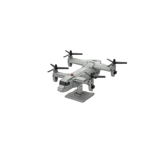 Quad Tiltrotor Transport Aircraft 1:100 Scale MOC Building Kit - 1