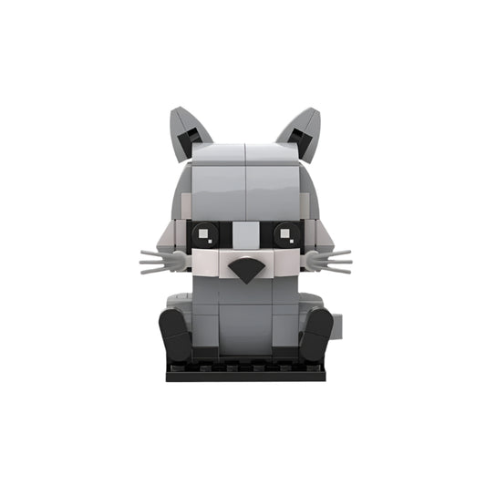 raccoon moc brickheadz building set | moc-85640 - 1