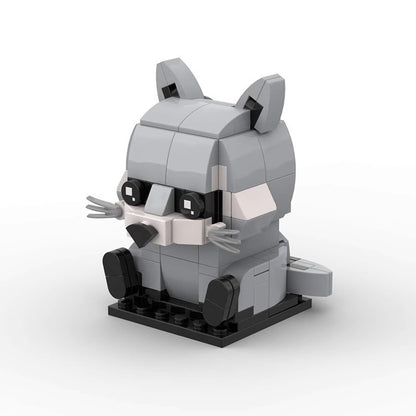 raccoon moc brickheadz building set | moc-85640 - 3