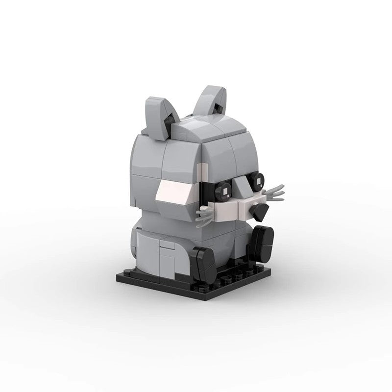 raccoon moc brickheadz building set | moc-85640 - 4