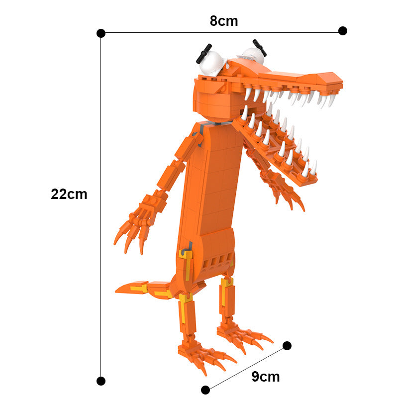 rainbow friends orange building set | lego-compatible - 1